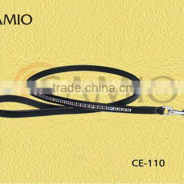 CE 110 Leather dog lead with Diamond