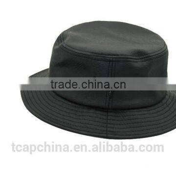 Custom Black Snake Leather Bucket Hat Wholesale photo-3