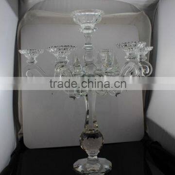 Factory directly sale K9 crystal material best quality 7-arms crystal candelabra for hot selling                        
                                                Quality Choice