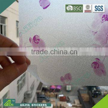 BSCI factory audit non-toxic vinyl pvc new design decorative adhesive bathroom window frosting film