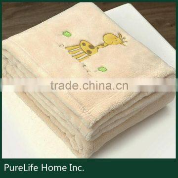 SZPLH passed SGS embroidery 100% polyester blanket,super soft blanket