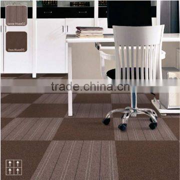 Fireproof Commercial Office Carpet Tiles with classical design (Seine River Series)