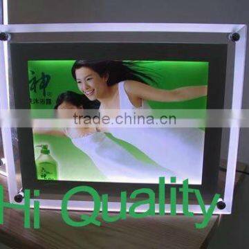 China supplier acrylic LED picture frames with screws, led lighted acrylic photo frames