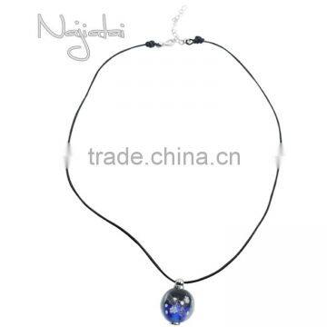 Elegant Beaded Moon Shaped Flower Pattern Collar Colored Glaze Necklace