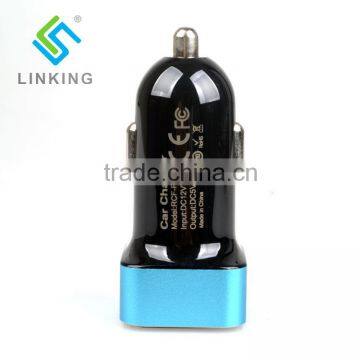 Potable Dual USB Car Charger For IPhone IPad 5V photo-3