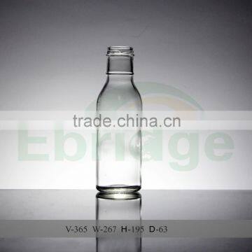 250ml glass drinking bottles for juice beverage with metal lids