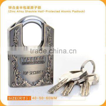 Top Security Zinc Alloy Shackle Half Protected Atomic Padlock