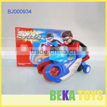 2014 cartoon superman toy tricycle cool motor toy dancing musical motorcycle