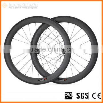 CarbonBikeKis 700C 60mm Tubular Carbon Road Bicycle cyclorcross clincher wheelset