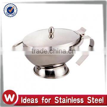 Stainless Steel Double Wall Gravy Boat With Lid, Sauce Boat