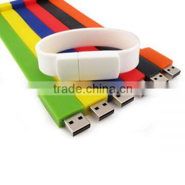 bulk sale OEM silicone slap bracelet usb flash drive 2014