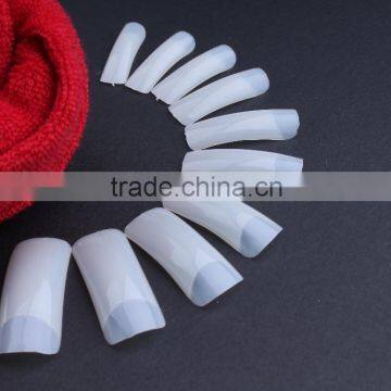 100 pcs popular and good quality half cover nail tips white French Acrylic Artificial False Nails tips