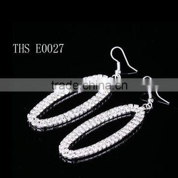 2016 Fashion women jewelry big crystal wedding earrings crystal drop earrings