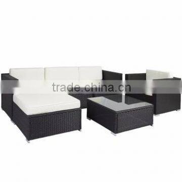 6PCS Outdoor Patio Garden Wicker Rattan Sofa Furniture Set