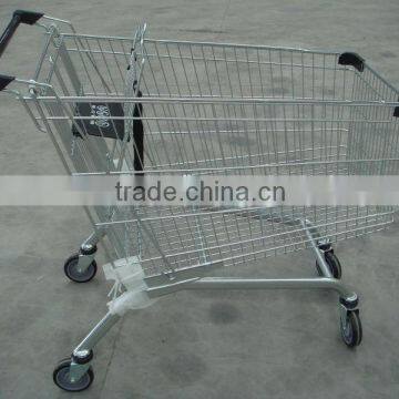 210L Galvanize and Powder European Shopping Trolley With Castor photo-2