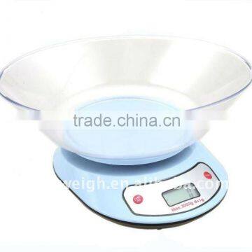 Digital Kitchen Scale with Removable Bowl