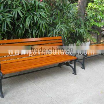 Outdoor cast iron wood bench backless wooden bench