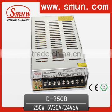 250W Dual Output 5V 24V Switching Power Supply D-250B