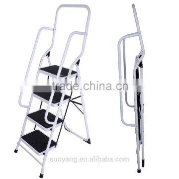 COMPACT DESIGN 5 Step Household Aluminum Ladder With Handrail. photo-5