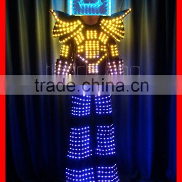 Creative LED robot suit for stilt walkers, LED robot costume, robot LED suit