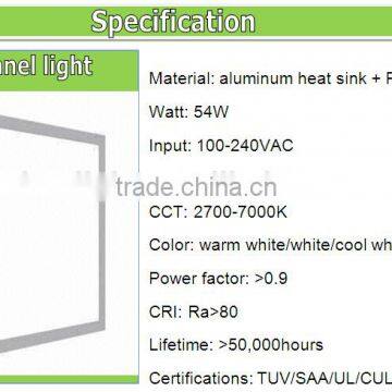 Wholesale Super Bright 42W 54W 82W White Square Led Panel Light 600 600mm 120V 230V PF>0.9 CRI80 photo-3