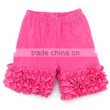 high quality trendy baby girl pants manufacture pink little girl short ruffle pants