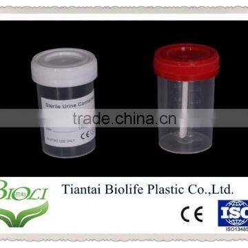 Disposable 60ml urine specimen container with graduation