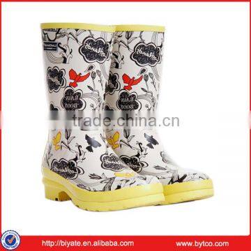 Handmade Ladies Hunting style Rubber Rain Boots/Natural Rubber boots