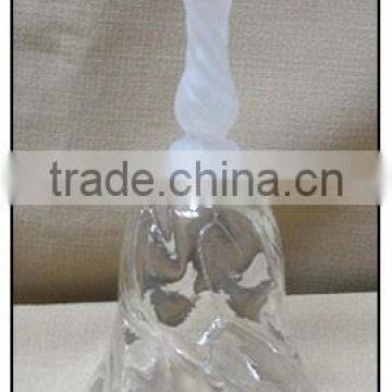 Hand Painted Decorative Clear Glass Bell