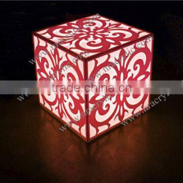 Shanghai new designed engraved wedding illuminated LED light Cube