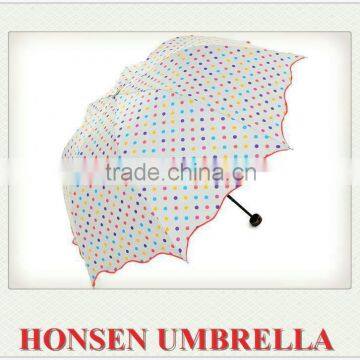 art 3 fold umbrella advertising fold umbrella high quality wooden handle umbrella