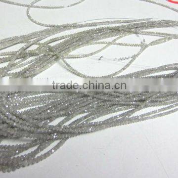 Natural Still Grey Loose Diamond Beads Chain Strand