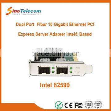Sino-Telecom Dual-Port Fiber 10 Gigabit Ethernet PCI Express Server Network Adapter Intel Based