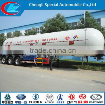 Hot sale propane tanker trailer top safety propane transport tank ASME 56CBM LPG tanker trailer