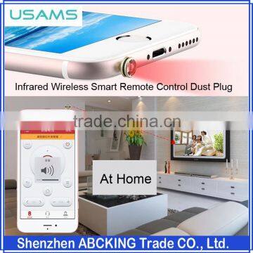 USAMS US - ZB001 Universal 3.5mm Infrared Wireless Smart Remote Control Dust Plug For iPhone / Smart Phone