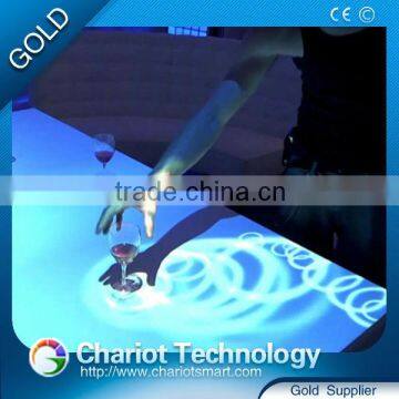 Chariot Hot Product Glass Interactive Table Bar Colorful Circle Effect