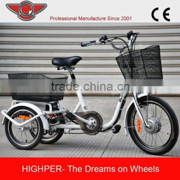 250W Steel Frame Electric Tricycle, Adult 3 Wheel Electric Bike (EL08S)