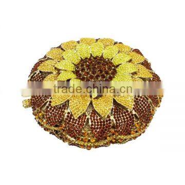 New Design Hard Box Yellow Sunflower Woman Handbag Ladies Purses Evening Clutch Bag (88165A-GY) photo-6