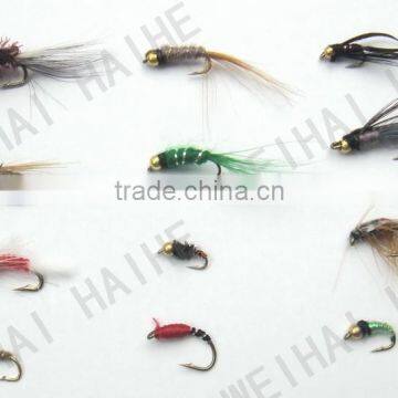 hand tied fly fishing flies nymphes 12pcs