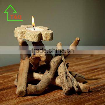 2016 Unique Creative Cheap Wooden Handmade Candle Holder Wholesale