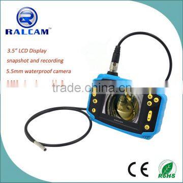 video and photo 5.5mm inspection borescope for car maintenance service