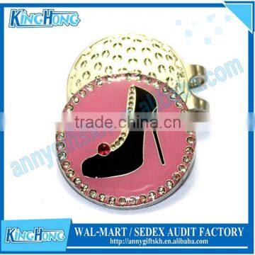 High-heeled design metal magnettic golf Ball Marker