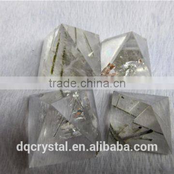 factory bulk rutilated quartz energy crystal pyramid for healing