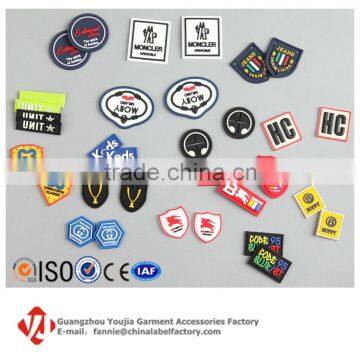 Factory Sale Rubber Silicone Patch Label For Garment/Bags/Shoes