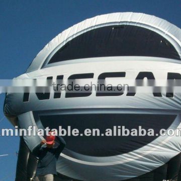 giant inflatable Nisan logo