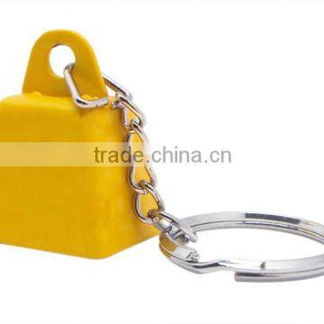 Small cow bell Keychain in custom color with logo printing for promo as gift
