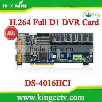 H 264 Hikvision 16 channels Hardware Compression DVR Card(DS-4016HCI)