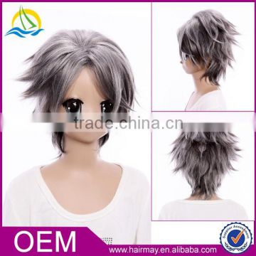 Excellent Factory synthetic heat resistant cheap cosplay wig starry sky Kazuki Shiranui jewish wig