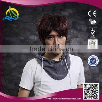 2014 New fashion style High Temperature Fiber mens fashion wigs