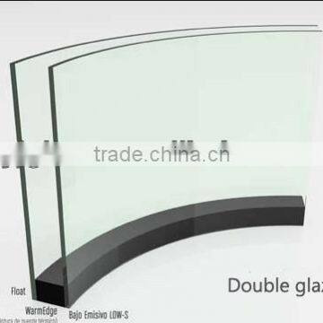 curved double glazing glass thickness
